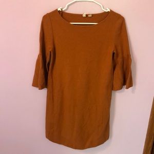 Moth by Anthropologie Orange Bell Sleeve Sweater Dress